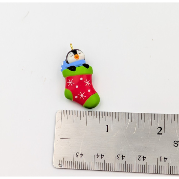 4 Hallmark Keepsake Petite Penguin Christmas Tree Ornament Snuggly Stocking - Picture 12 of 12